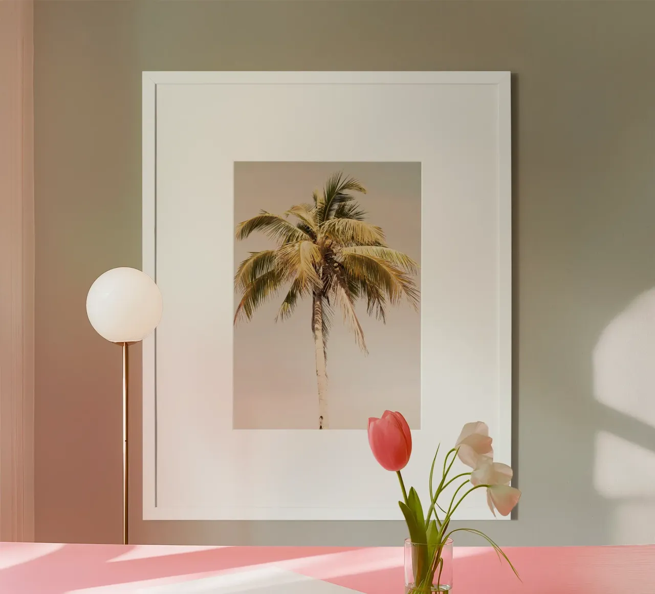Palm Tree Beach Dream 2 poster con telaio in plastica da Matthew Katz