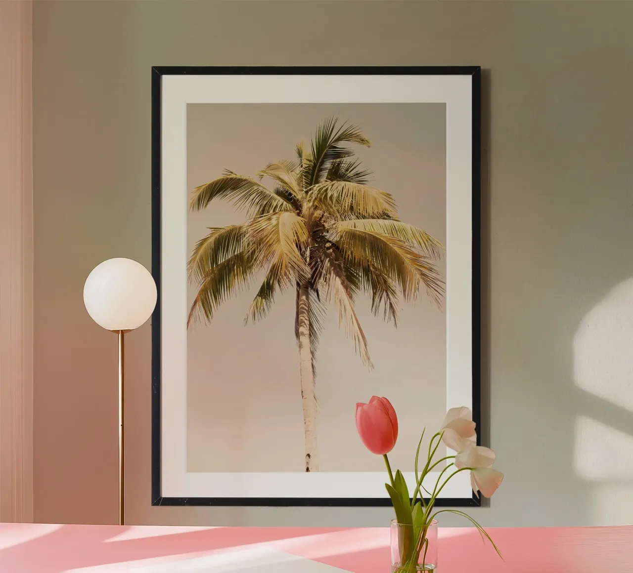 Palm Tree Beach Dream 2 poster con telaio in plastica da Matthew Katz