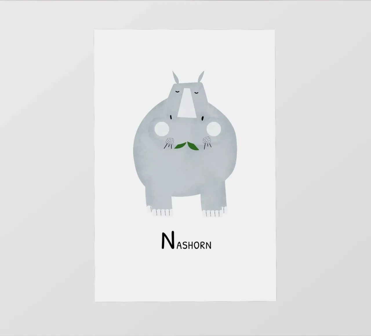 Nashorn telo in pvc da Little Flourishes