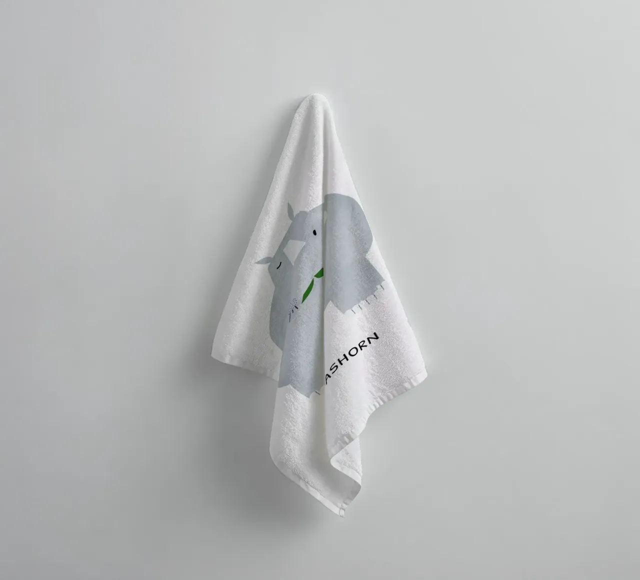 Nashorn towel by Little Flourishes
