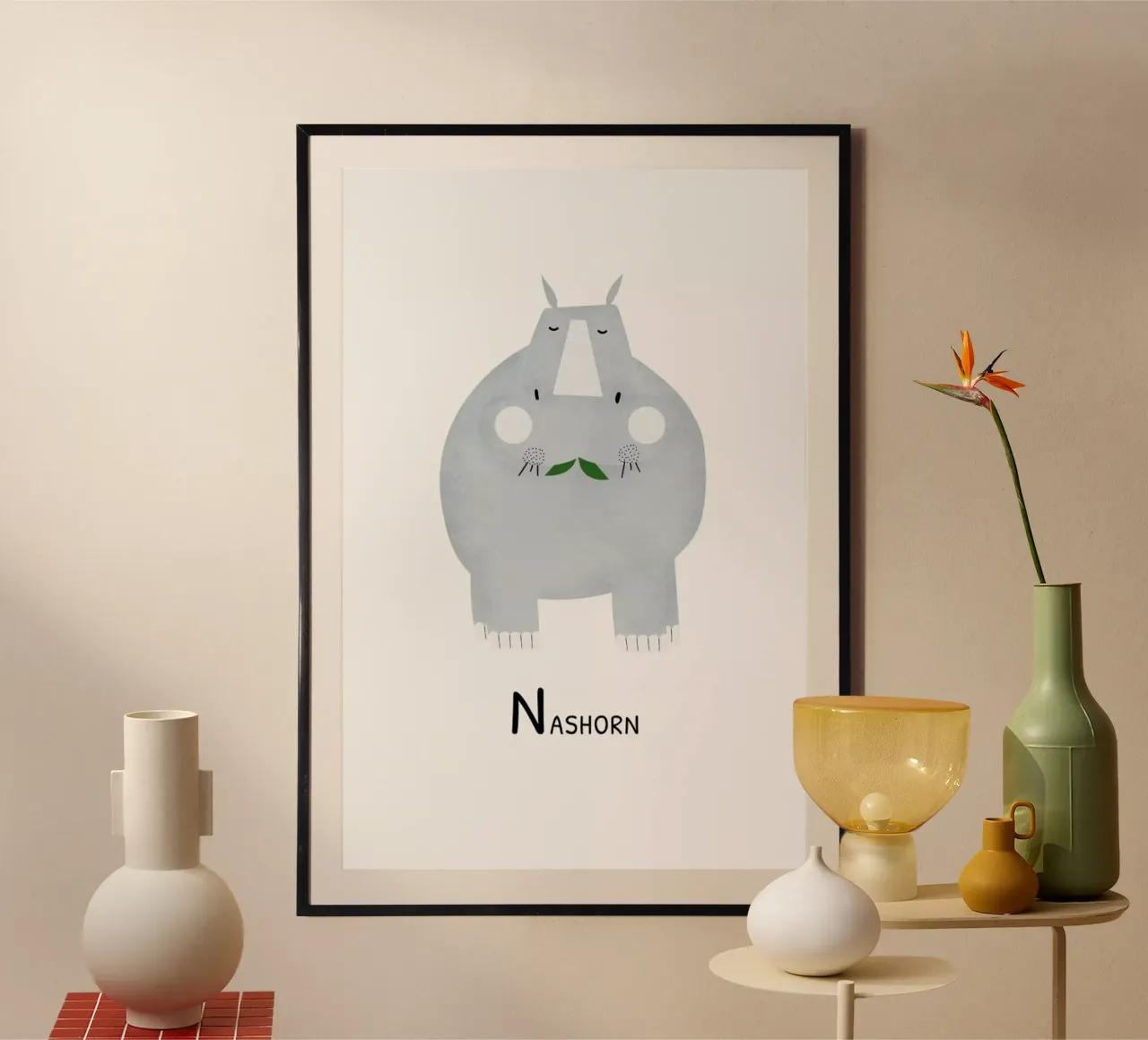 Nashorn poster da Little Flourishes