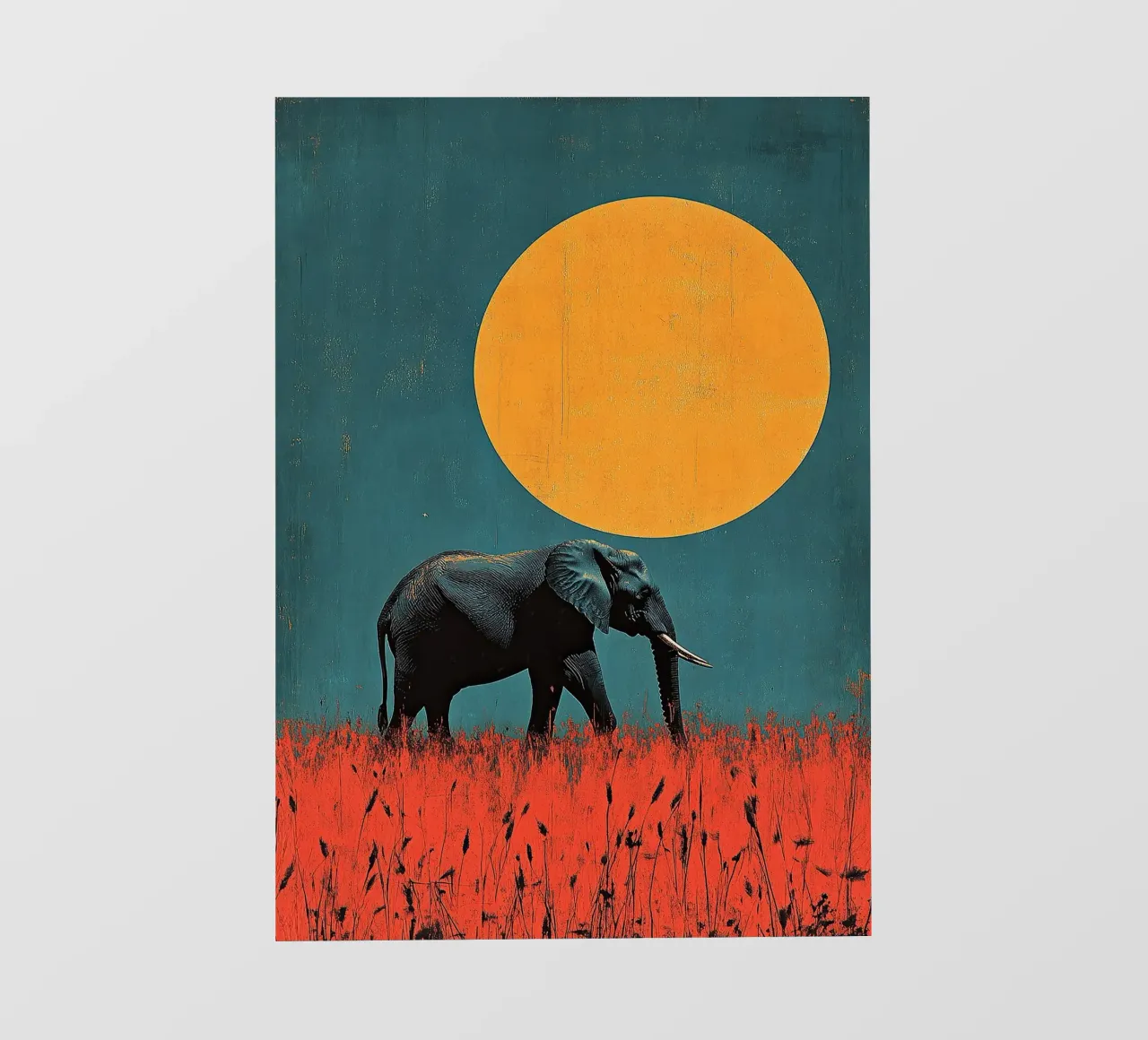 L'éléphant : un écho des temps anciens papier peint photo de Nikis Art Studio