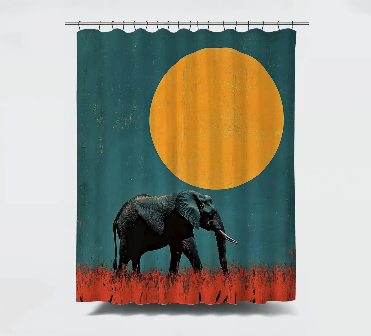 Elefante: un'eco dei tempi antichi tenda da doccia da Nikis Art Studio