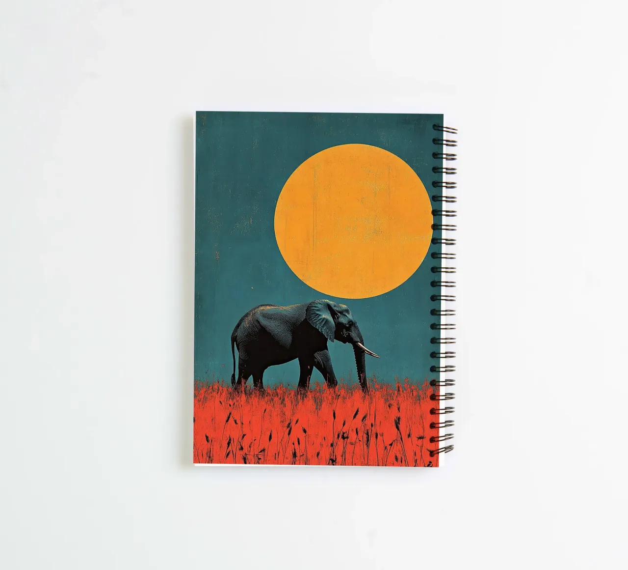 Elephant: An echo of ancient times spiral notebook by Nikis Art Studio