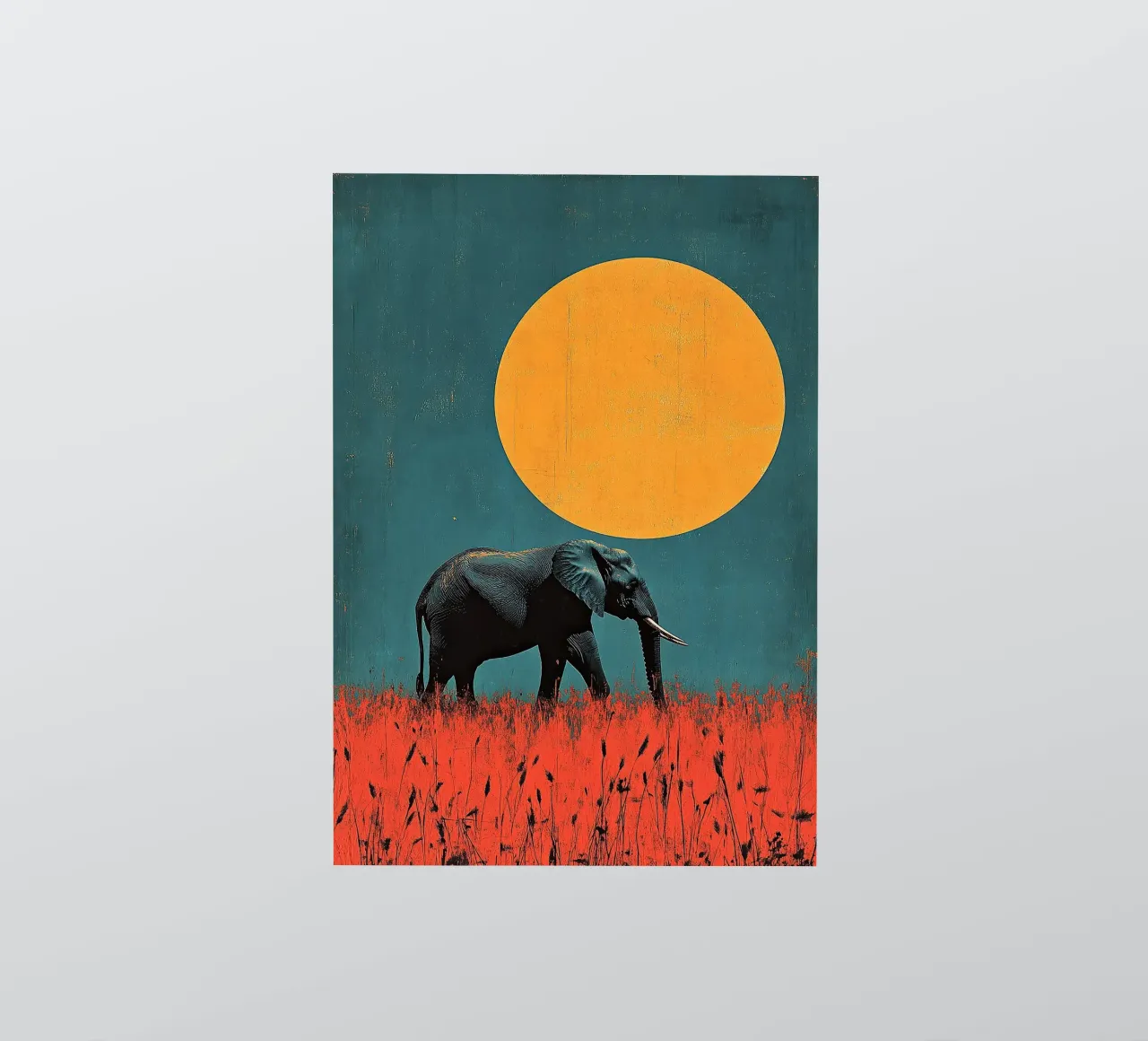 L'éléphant : un écho des temps anciens autocollant de Nikis Art Studio