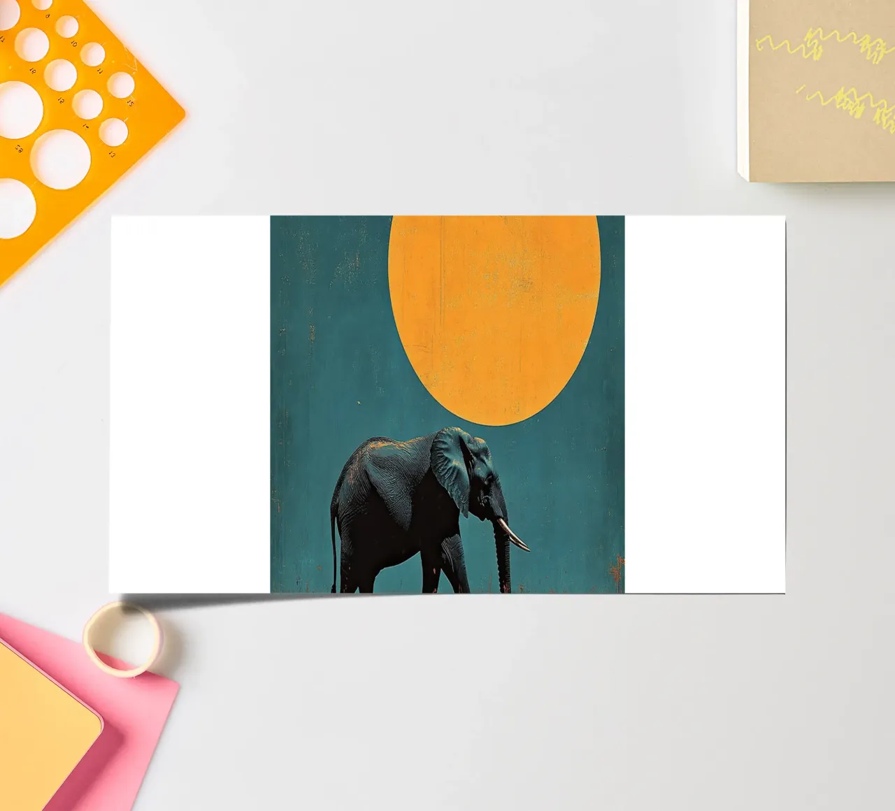 Elephant: An echo of ancient times sticker sheet by Nikis Art Studio