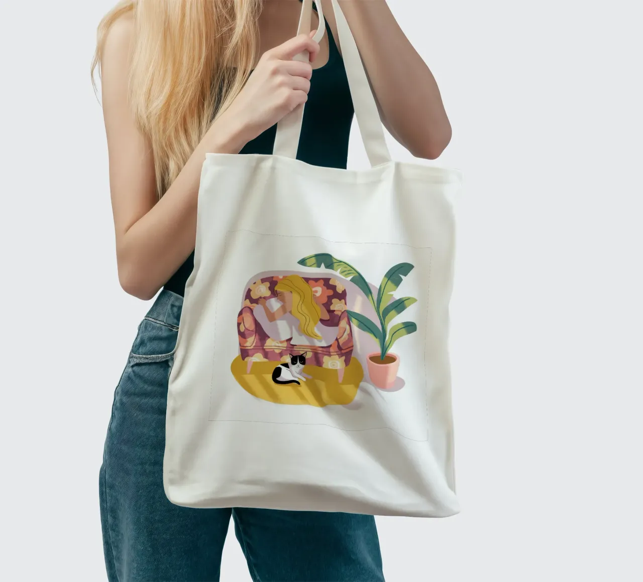 Gezellig kattencomfort jute draagtas van Lumina Vision