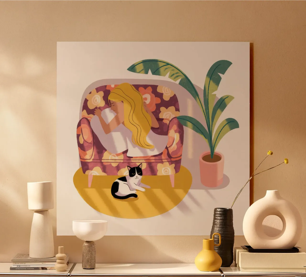 Gemütlicher Katzenkomfort Acryl-Glas von Lumina Vision