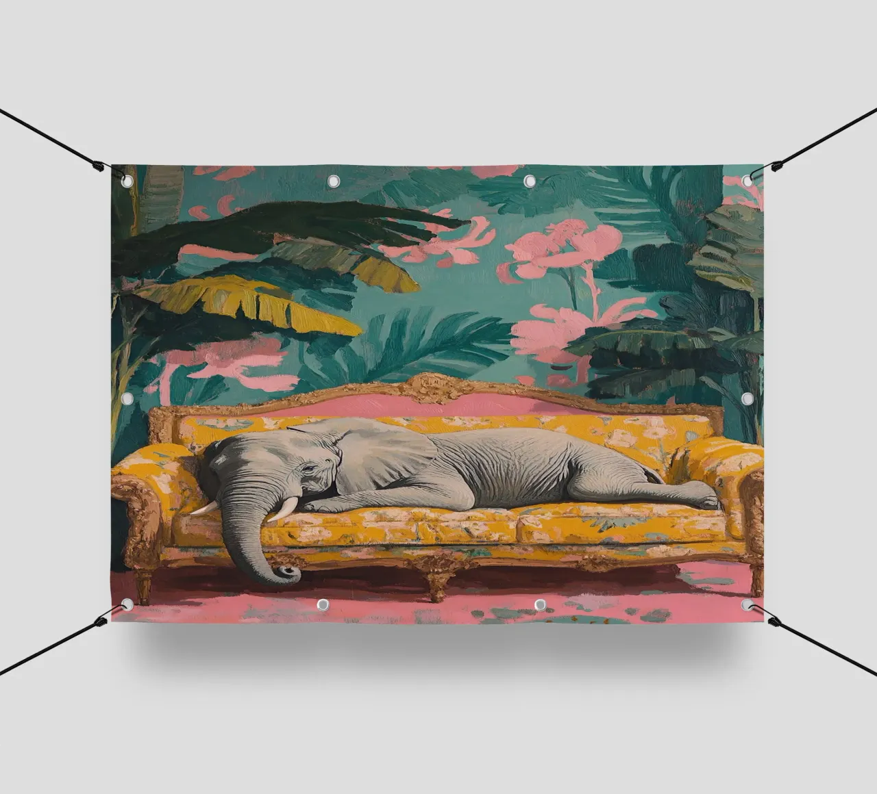 Elefante: La saggezza delle rughe telo in pvc da Nikis Art Studio
