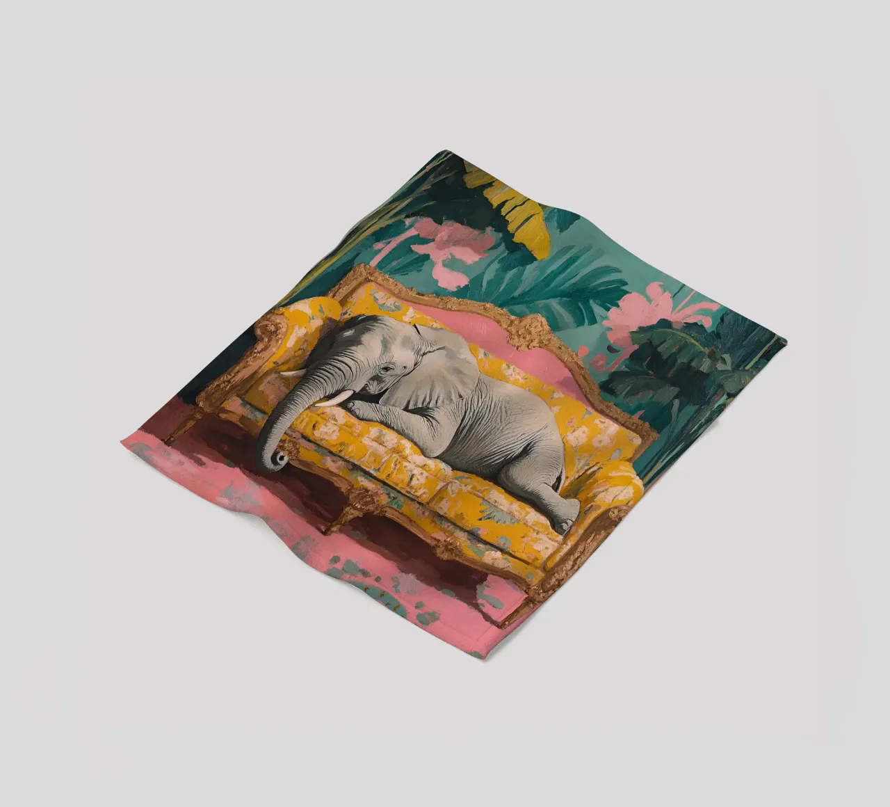 Elephant: The wisdom of wrinkles fleece blanket by Nikis Art Studio
