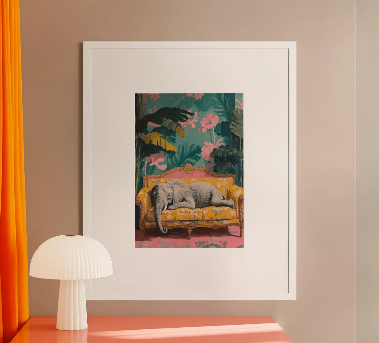 Elefante: La saggezza delle rughe poster con telaio in alluminio da Nikis Art Studio