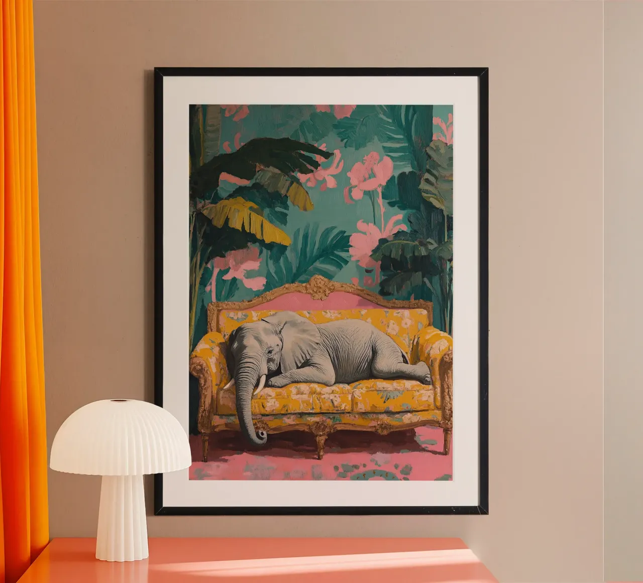 Elefante: La saggezza delle rughe poster con telaio in alluminio da Nikis Art Studio