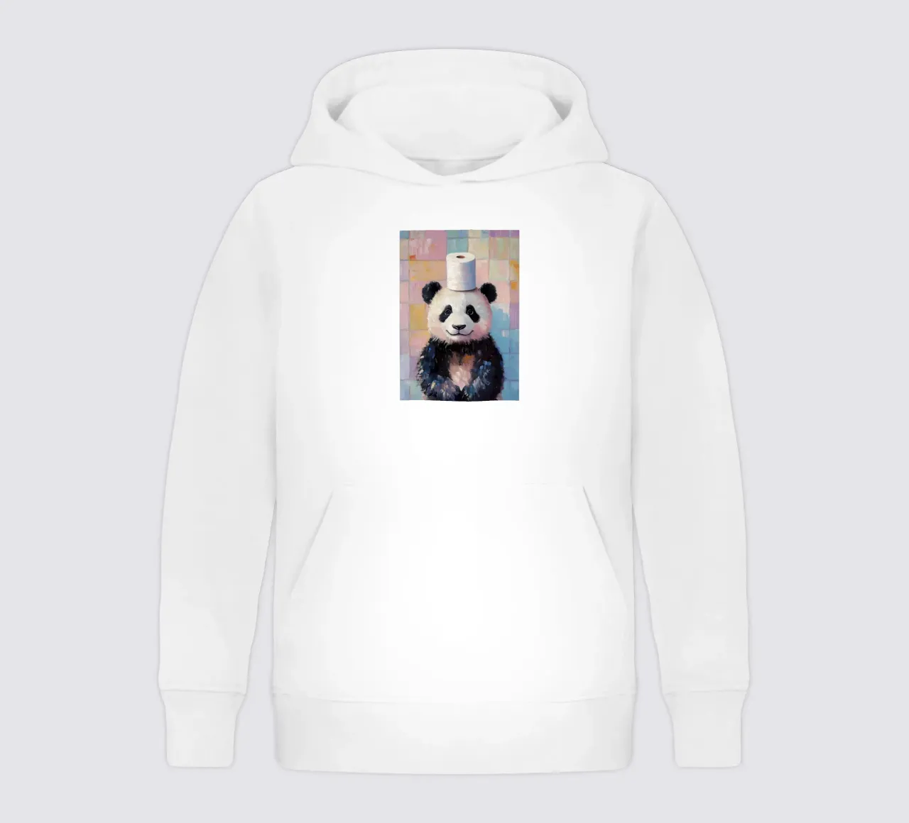 Panda avec chapeau en papier hygiénique sweat à capuche enfant de Adrian Patel