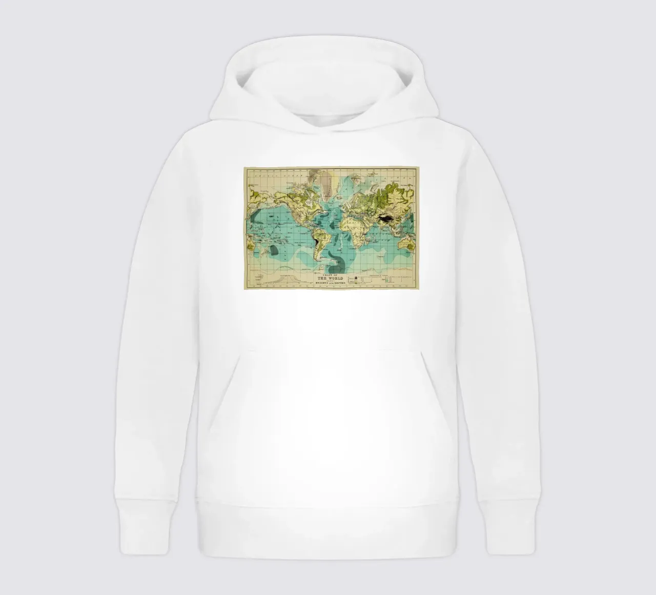 Vintage map kids hoodie by Aiden Garcia