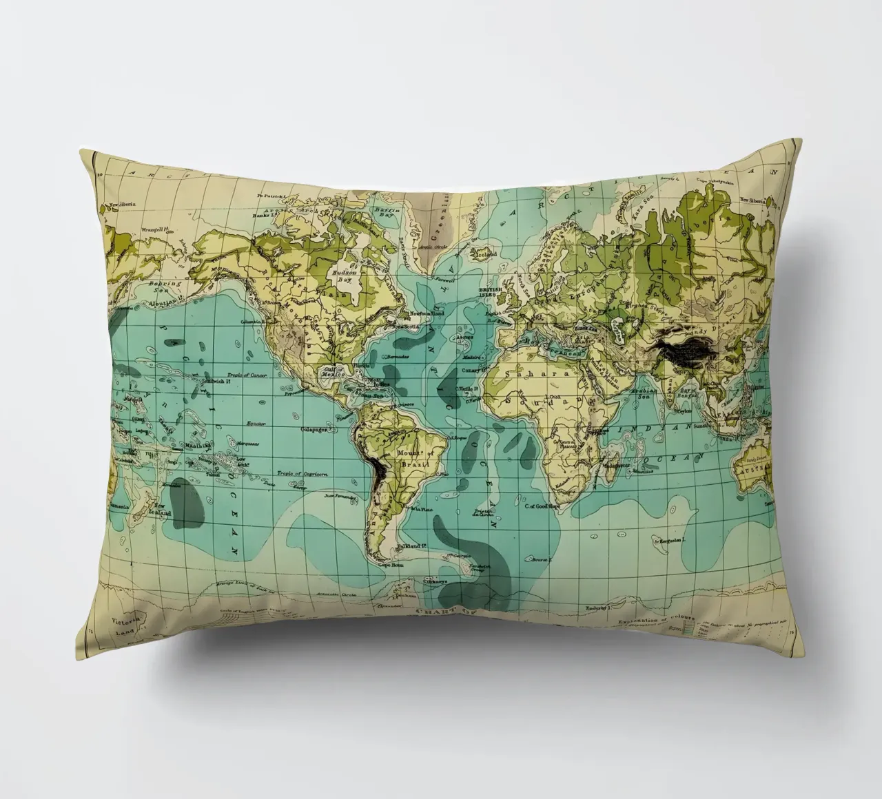 Mappa d'epoca cuscino da Aiden Garcia