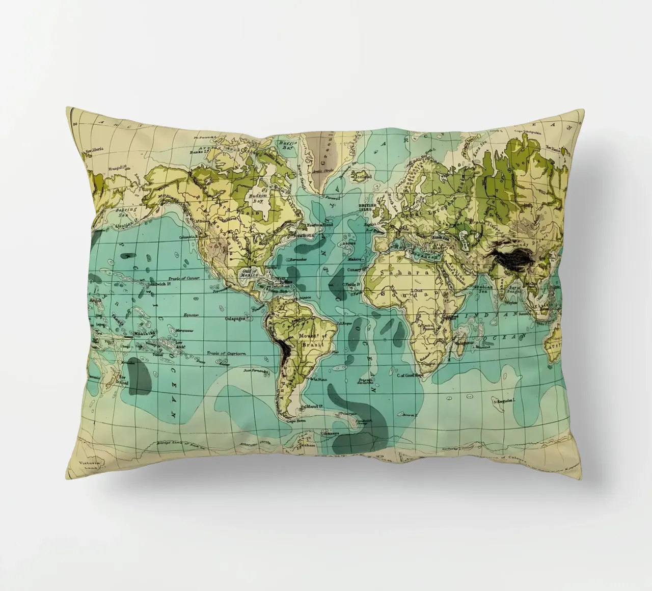 Mappa d'epoca cuscino da Aiden Garcia