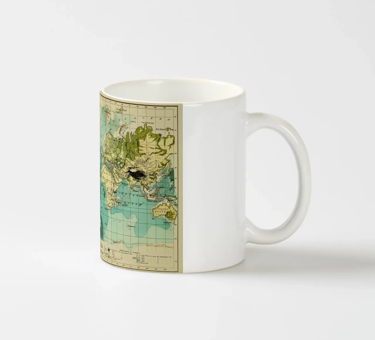 Mappa d'epoca tazza in ceramica da Aiden Garcia