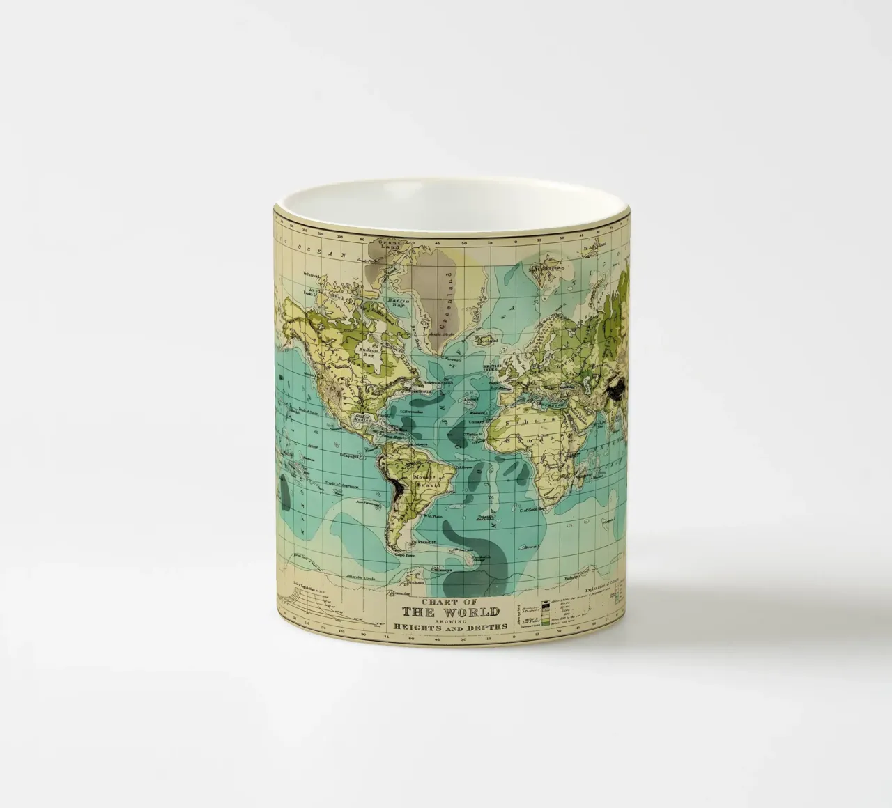 Mappa d'epoca tazza in ceramica da Aiden Garcia