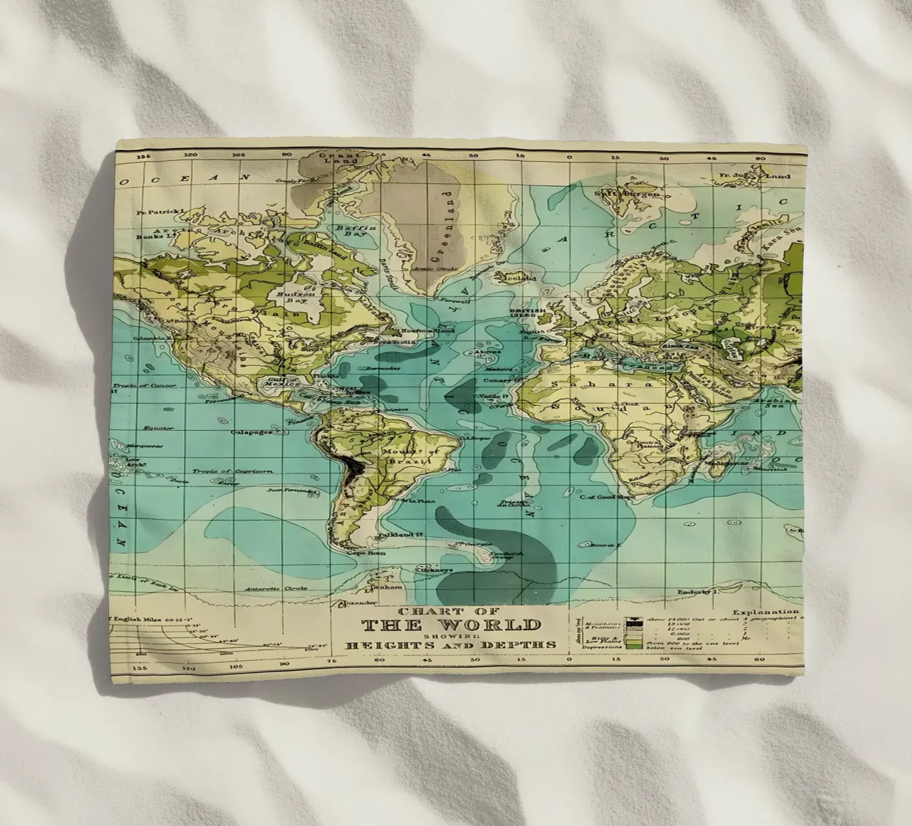 Mappa d'epoca telo mare da Aiden Garcia