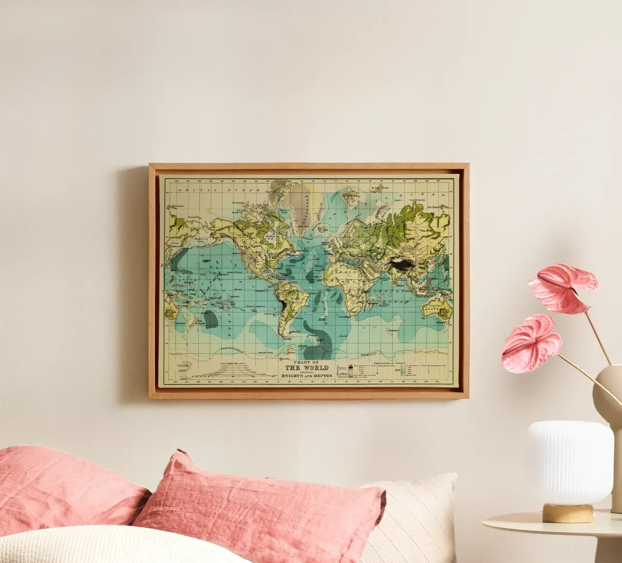 Mappa d'epoca tela da Aiden Garcia