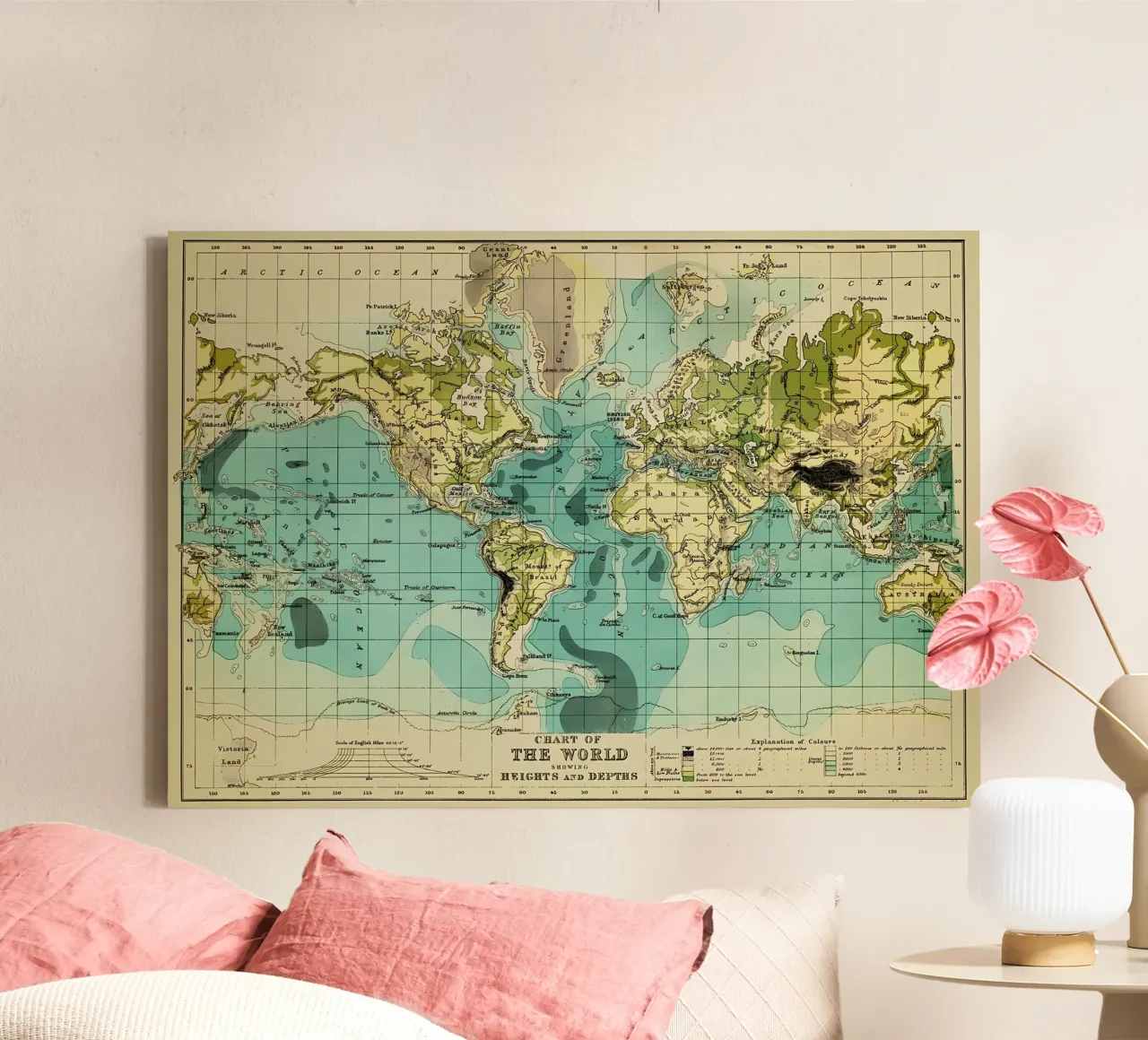 Mappa d'epoca tela da Aiden Garcia