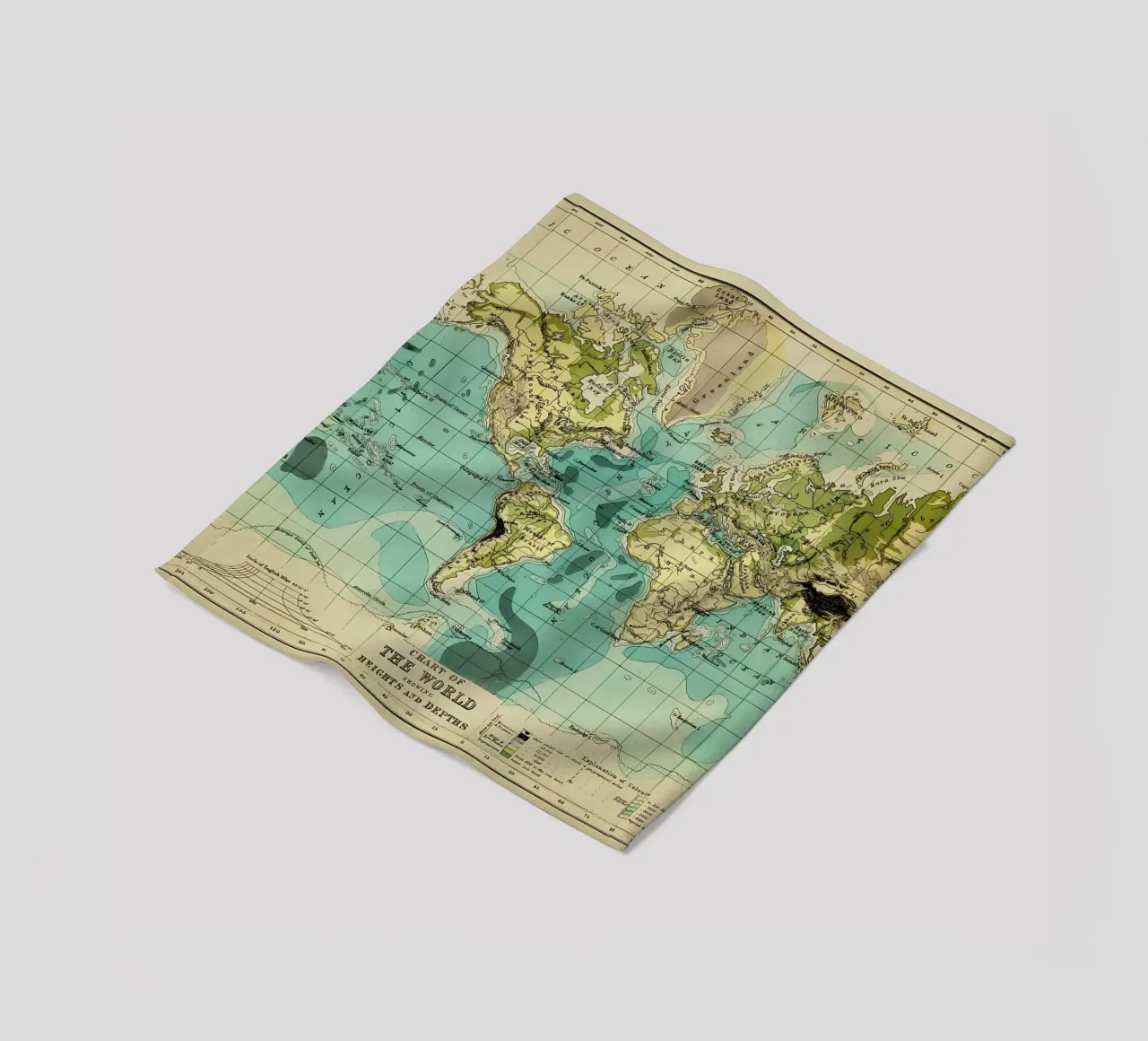 Vintage map fleece blanket by Aiden Garcia