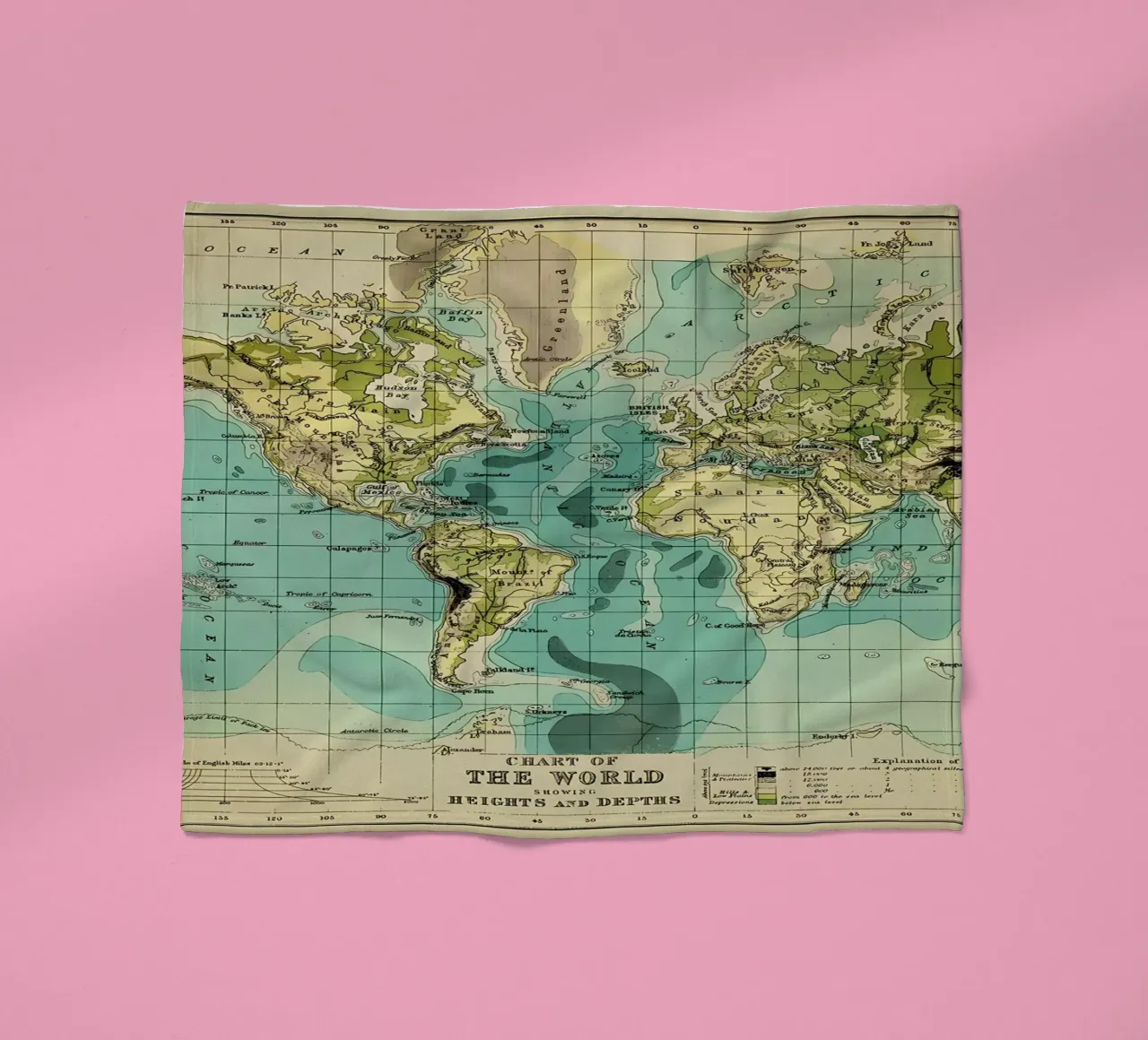 Vintage map fleece blanket by Aiden Garcia