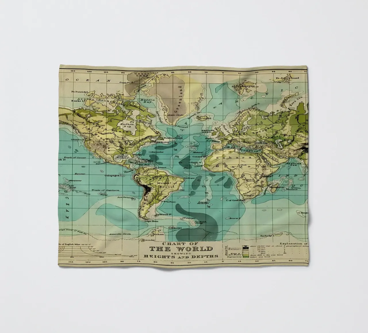 Vintage map fleece blanket by Aiden Garcia
