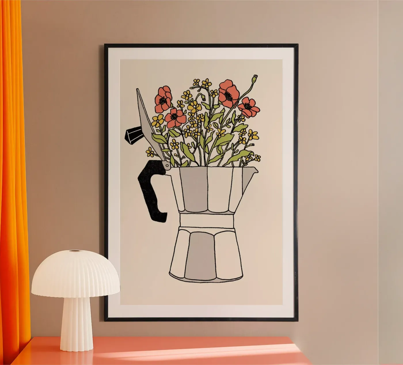 Moka Flowers Colors poster by Florent Bodart