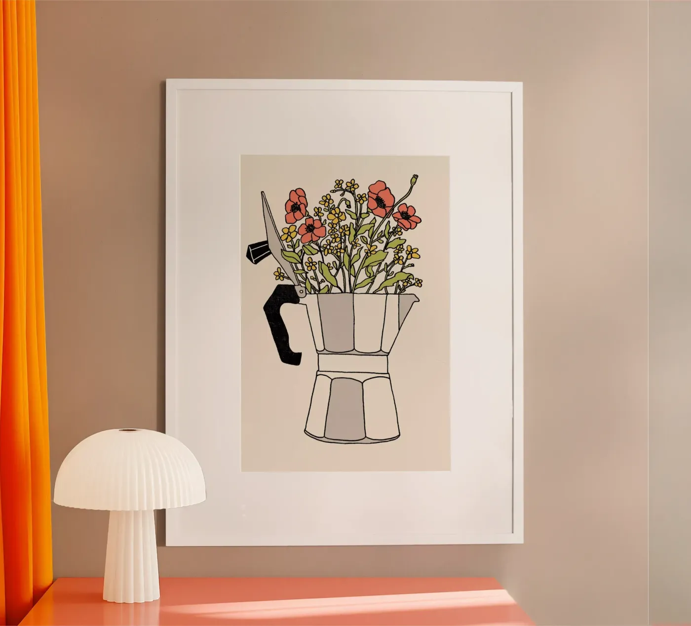 Moka Flowers Colors poster by Florent Bodart