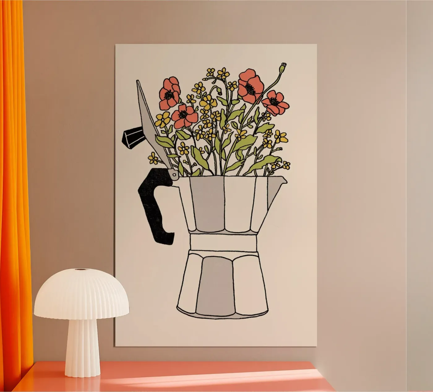 Moka Flowers Colors poster by Florent Bodart