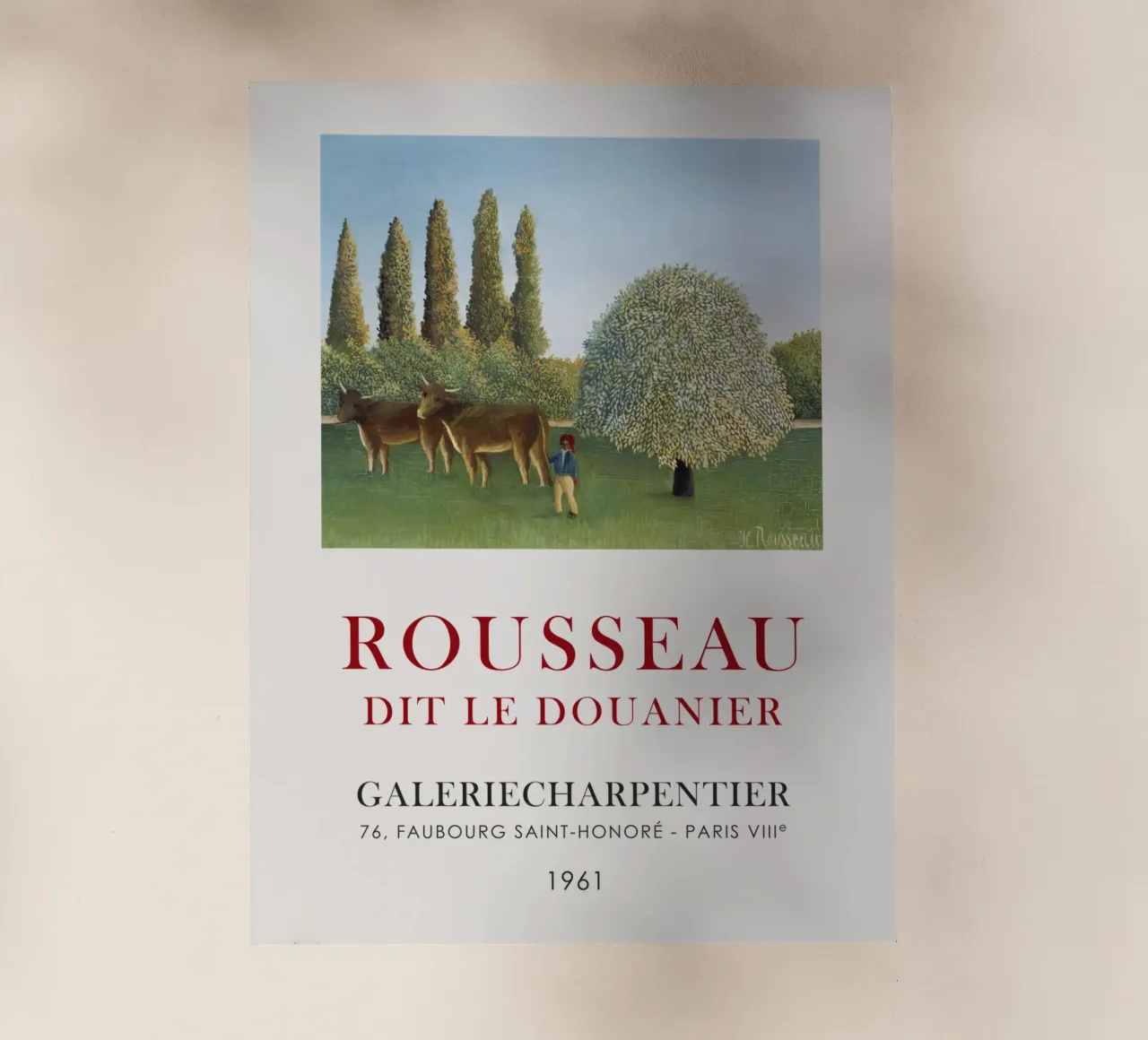 Mostra d'arte retrò di Henri Rousseau pellicola backlit da Vintagrafica