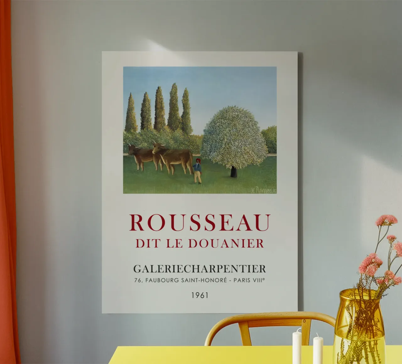 Mostra d'arte retrò di Henri Rousseau tela con Cornice a cassetta da Vintagrafica