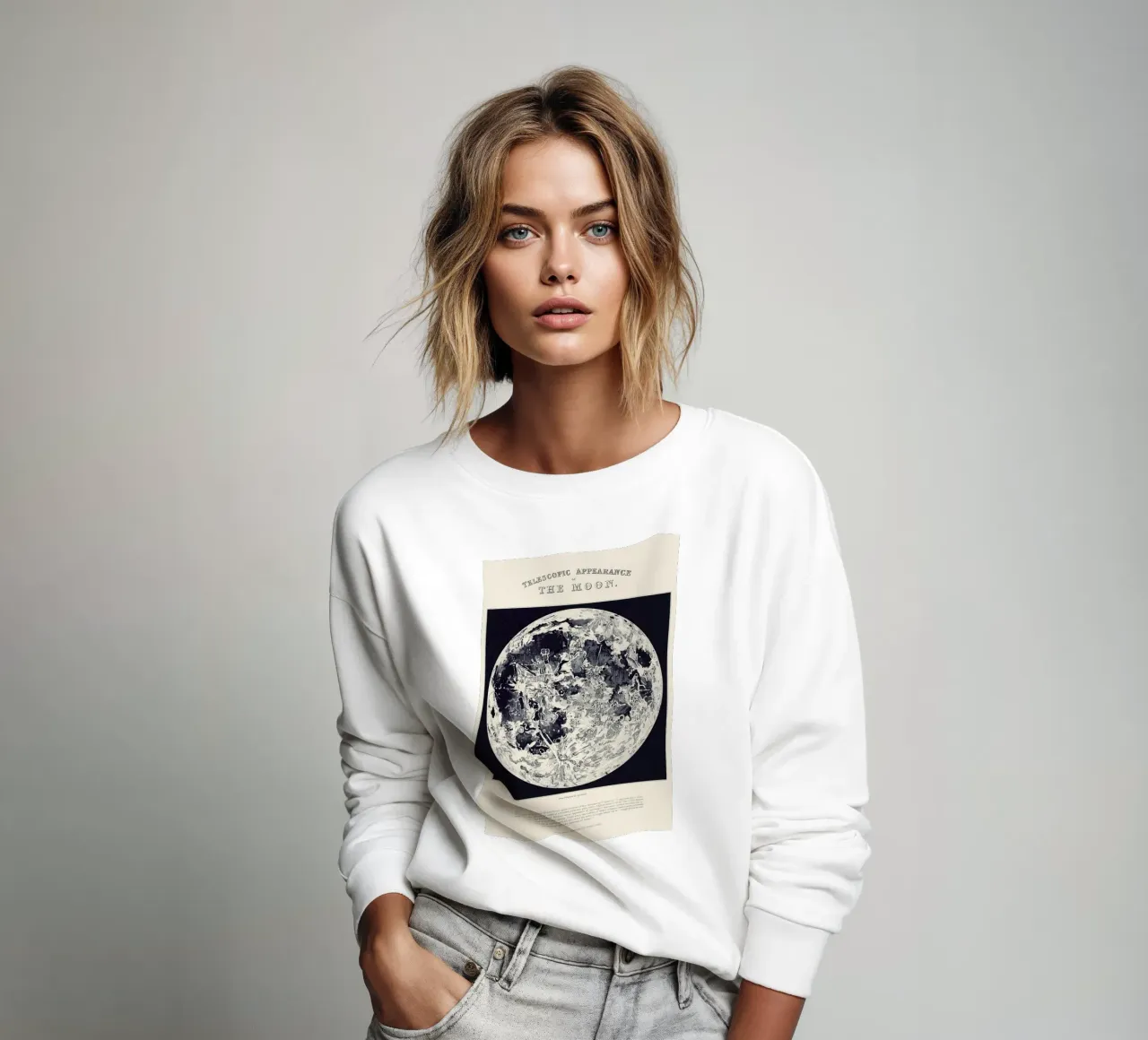 Telescopic Appearance Of The Moon sudadera de Astër