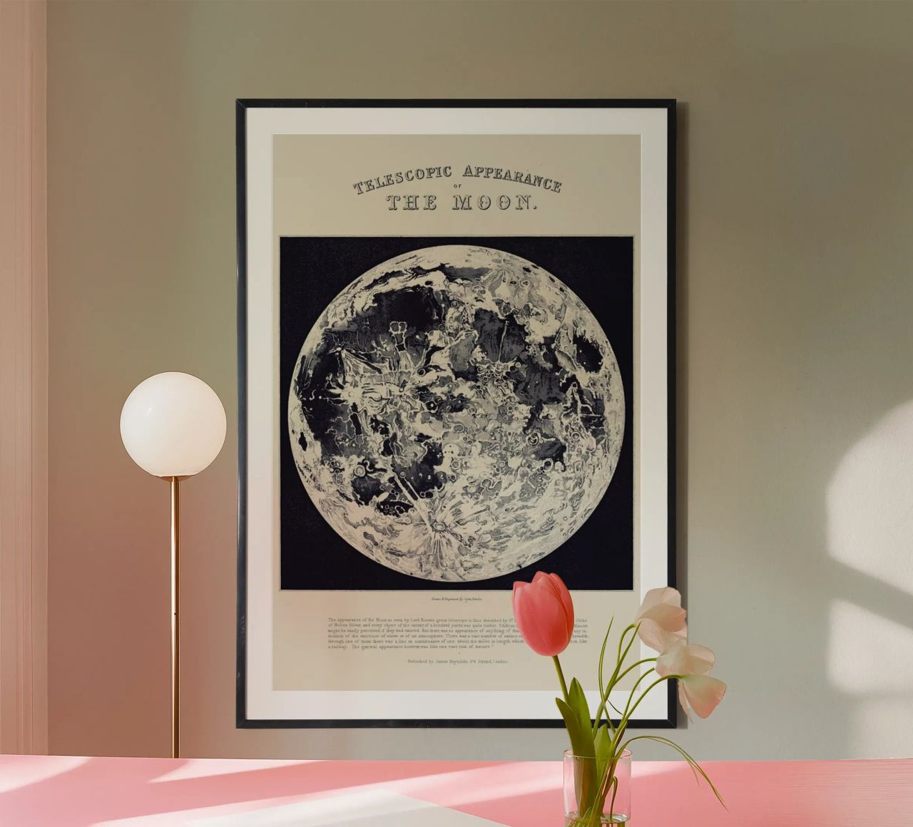 Telescopic Appearance Of The Moon poster da Astër