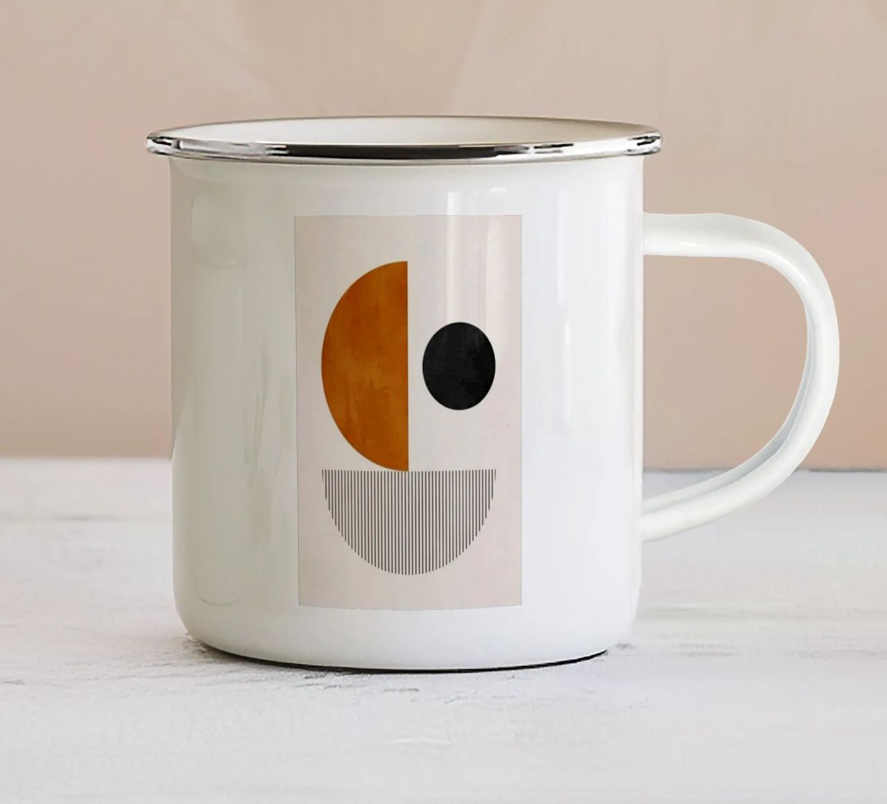 L'art décomplexé no 4 mug en émail de Maria studio