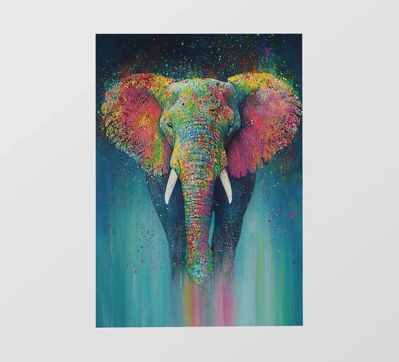 Elefante: polvere di pixel e richiami di tromba pellicola backlit da Nikis Art Studio