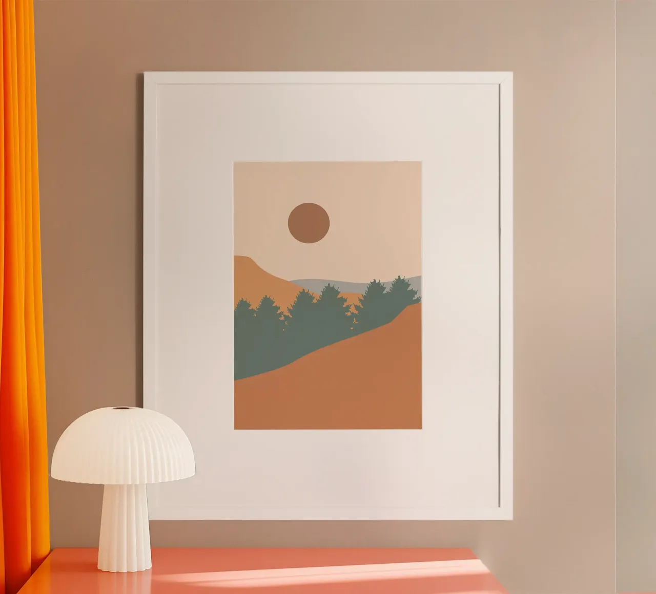 paesaggio natura poster con telaio in plastica da Bartosz Powalka