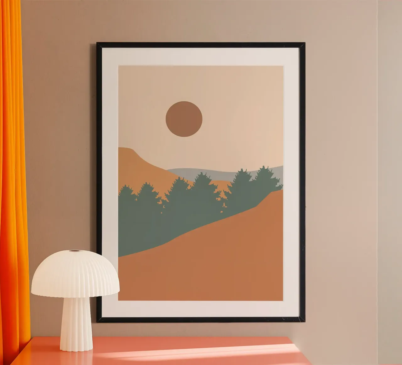paesaggio natura poster con telaio in plastica da Bartosz Powalka