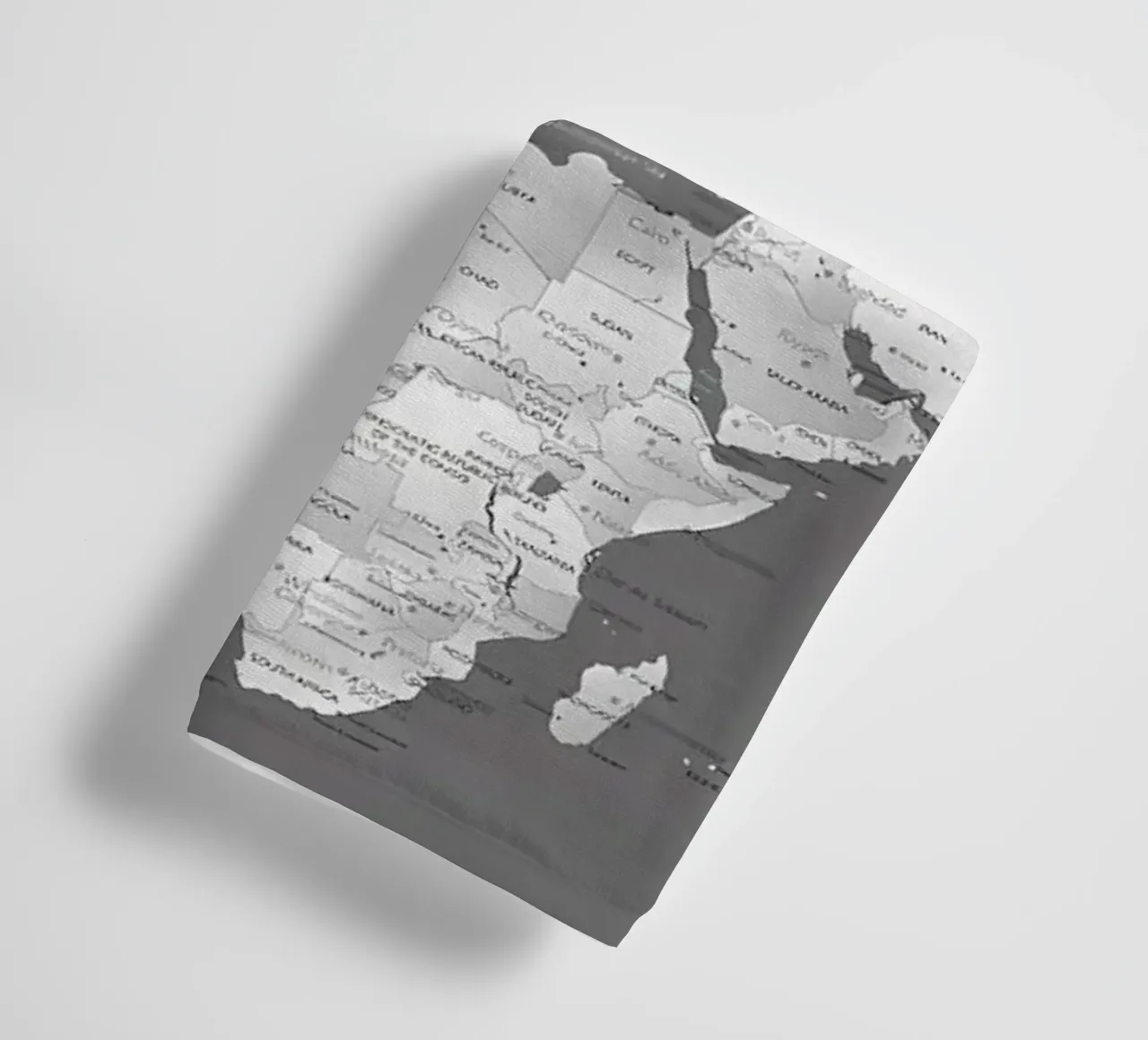 Gradient grey world map towel by Aiden Garcia