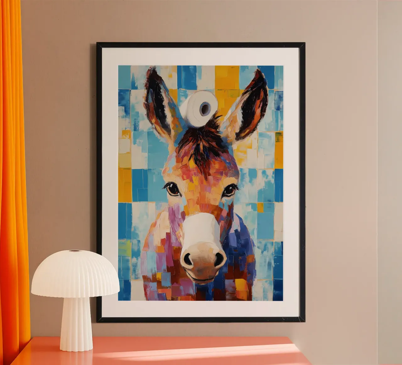 Asino con carta igienica poster da Adrian Patel