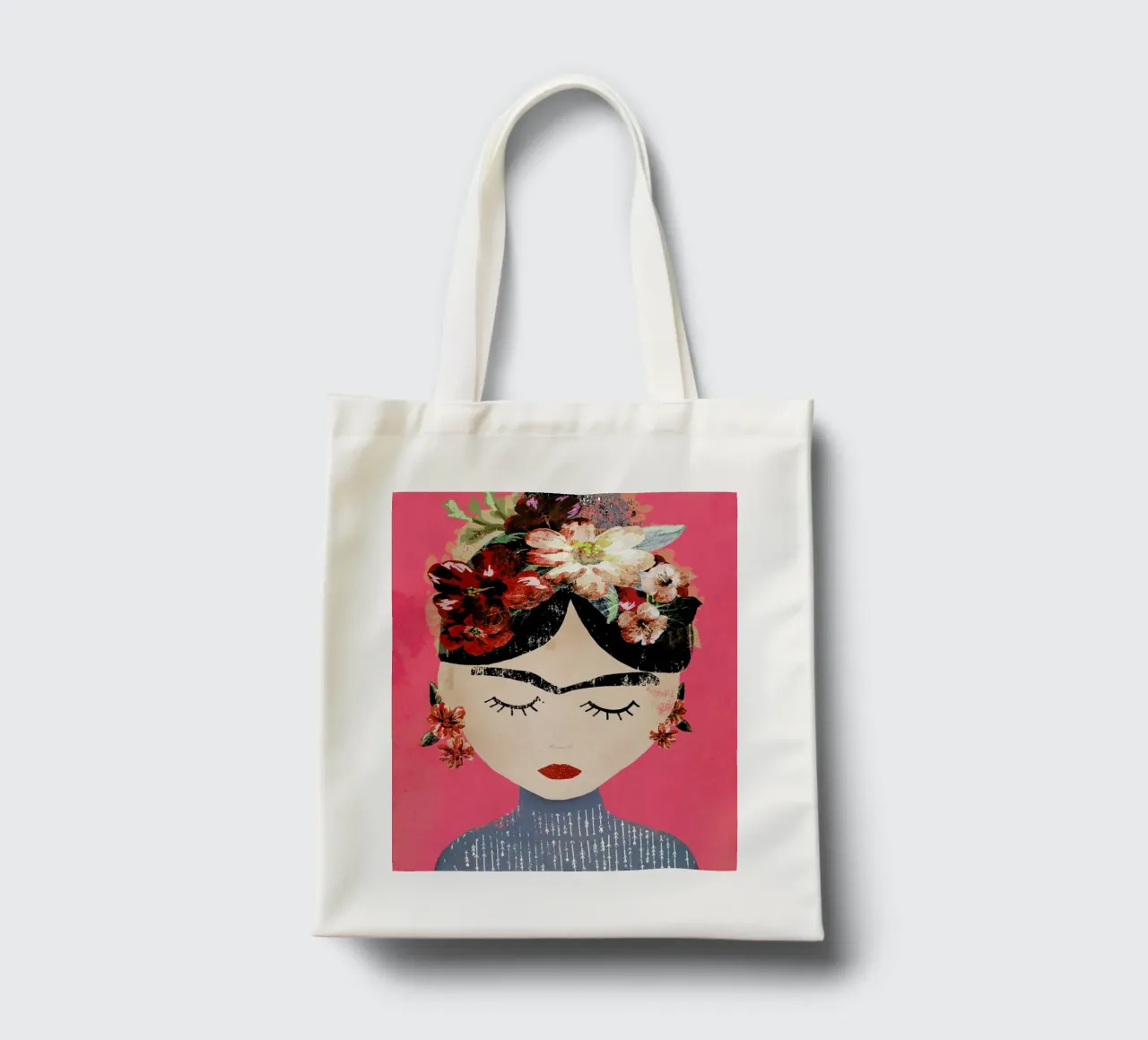 Frida (Pink) tote bag by treechild