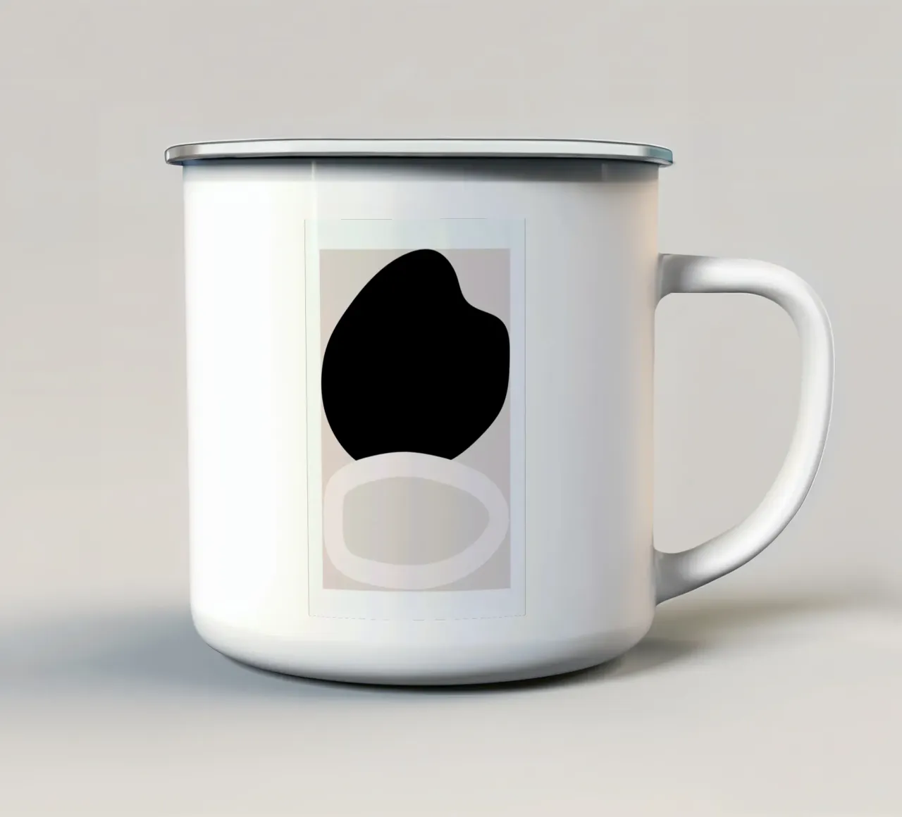 Dark Transparent emaille mok van Graphite