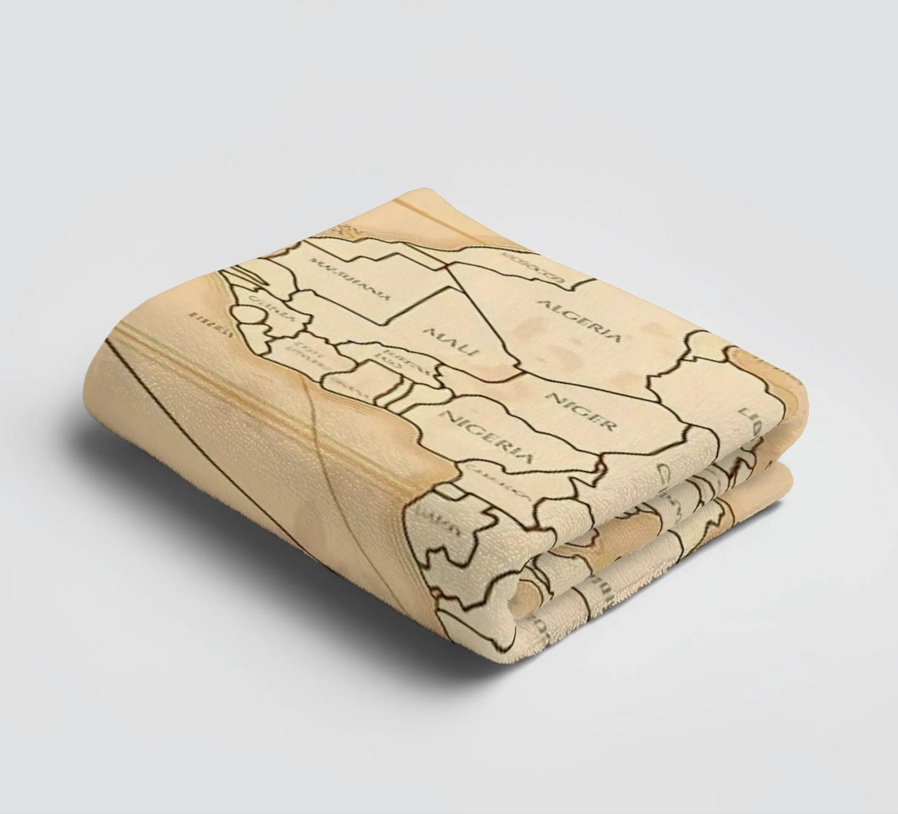 Vintage Map of the World towel by Aiden Garcia
