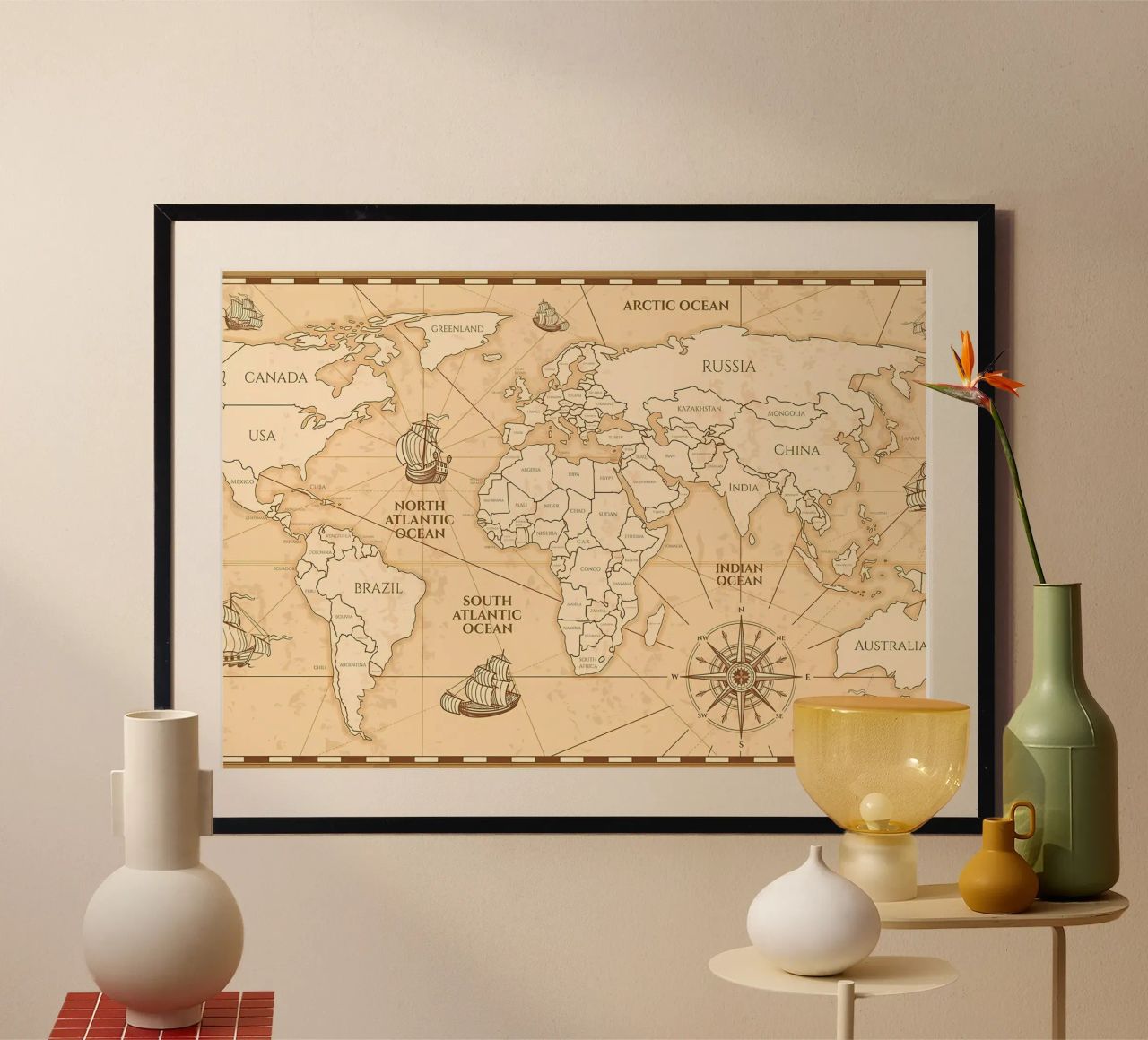 Vintage Map of the World poster by Aiden Garcia
