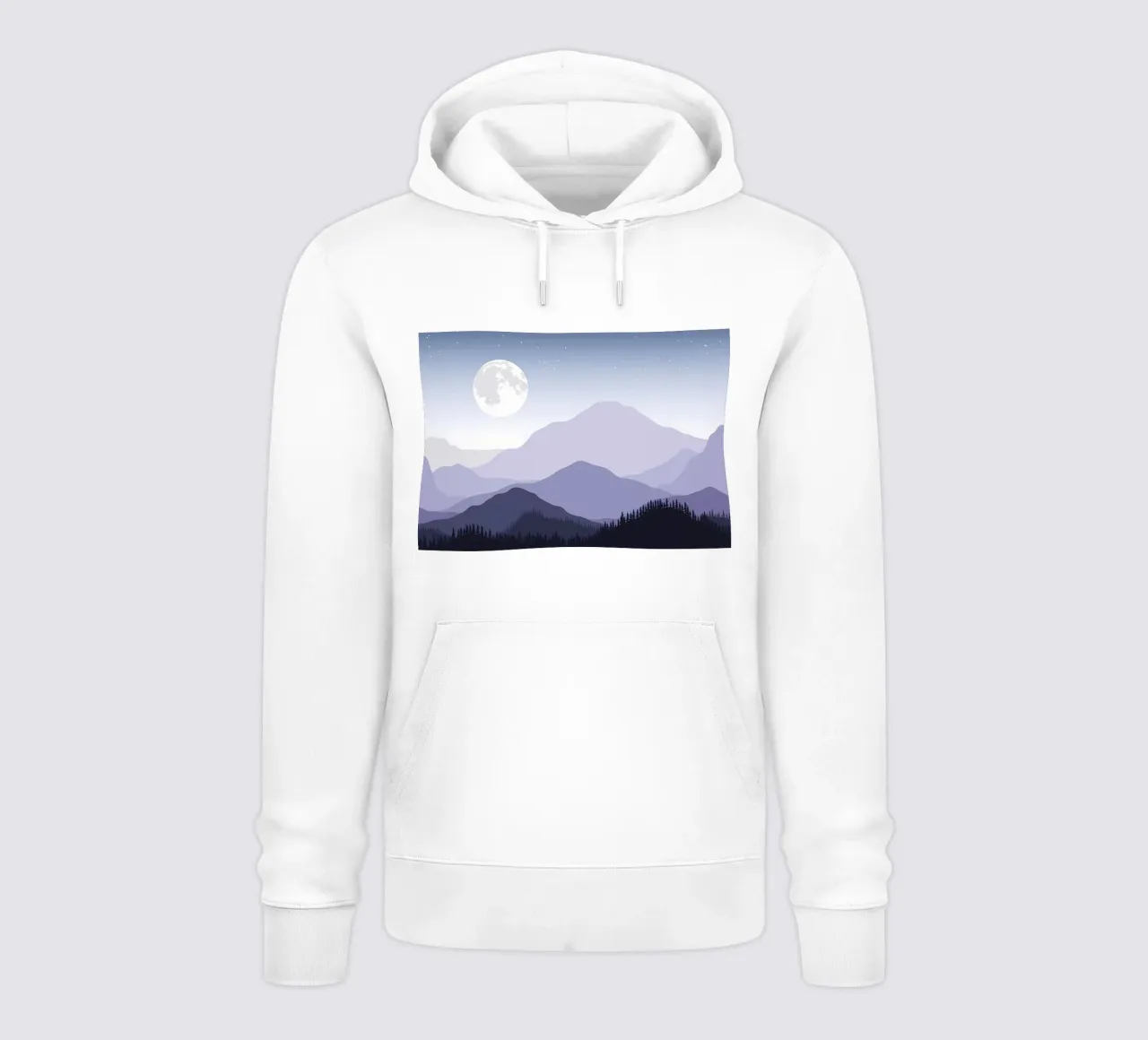 Mountain colors vector hoodie by Bartosz Powalka