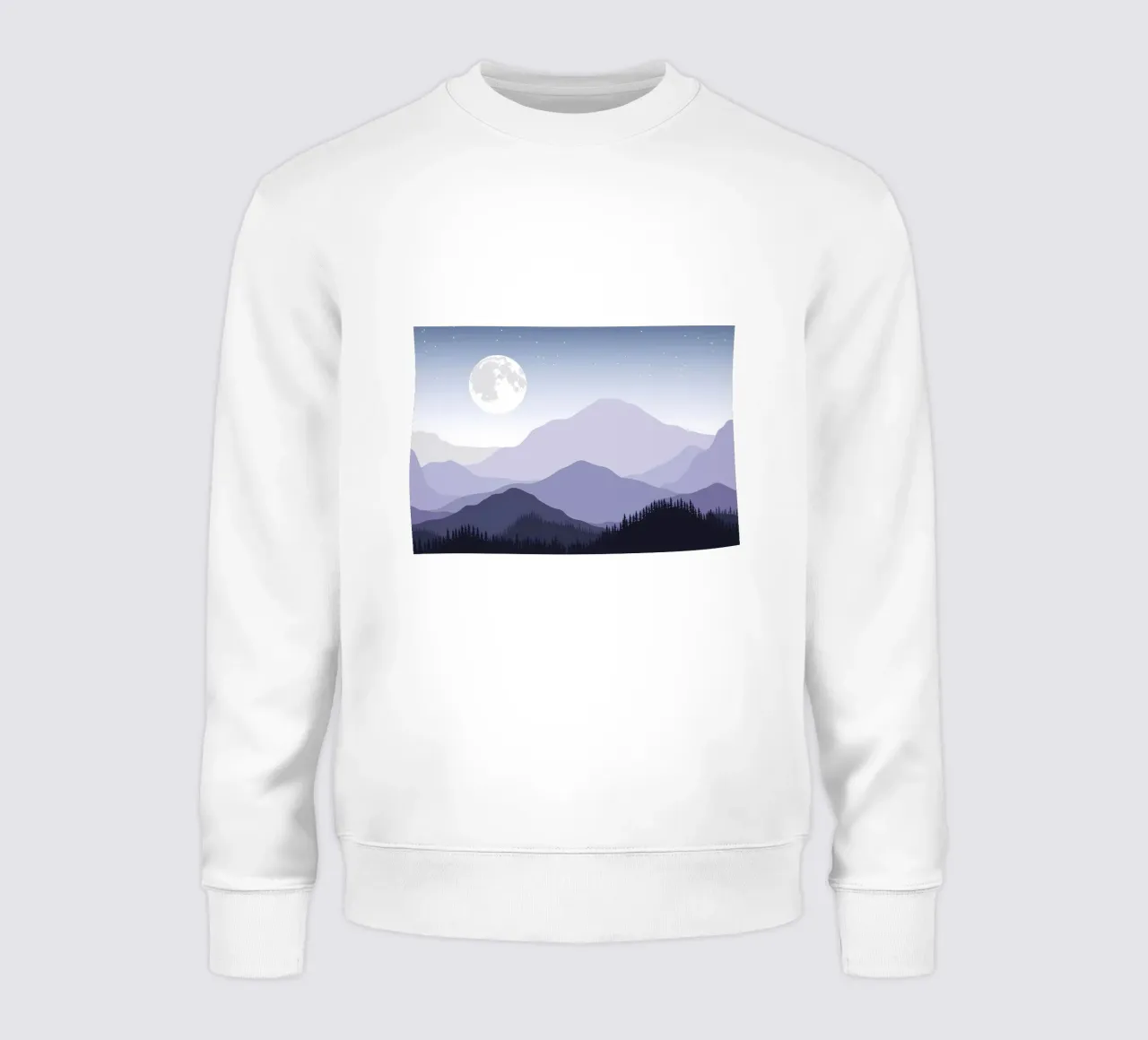 Mountain colors vector sweatshirt by Bartosz Powalka