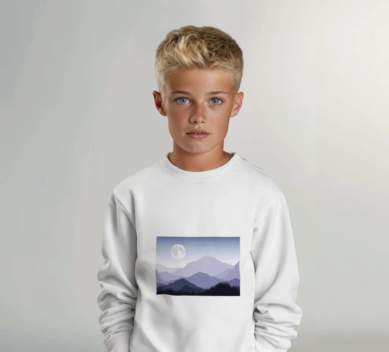 Mountain colors vector kids sweatshirt by Bartosz Powalka