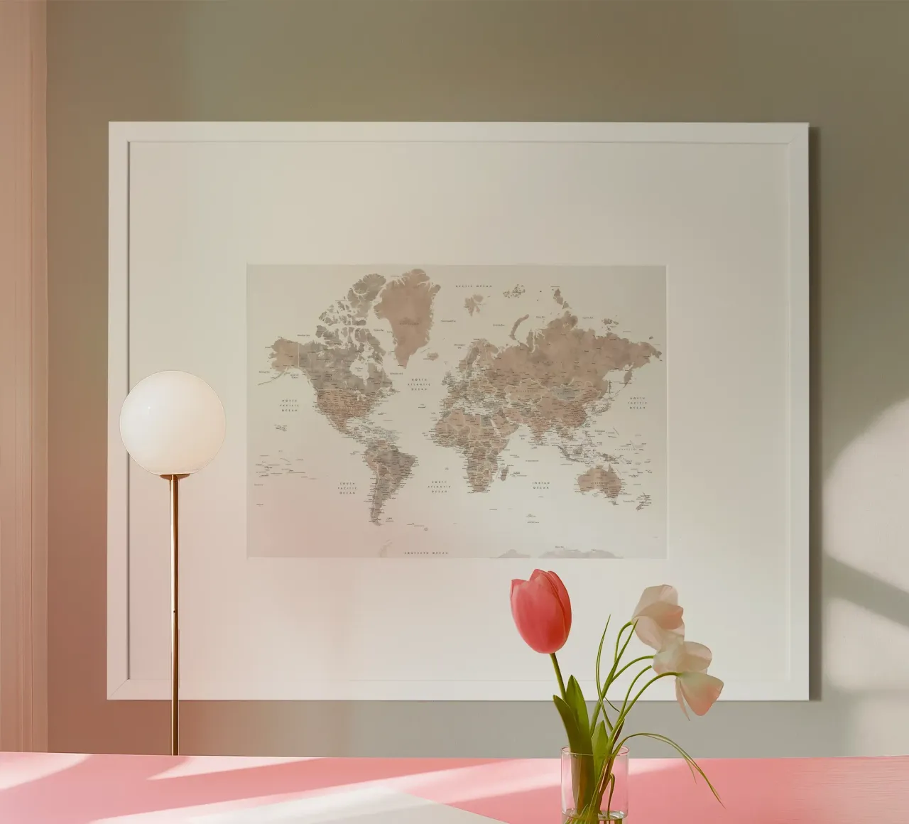 Mappa del mondo neutrale Abey poster da Aiden Garcia
