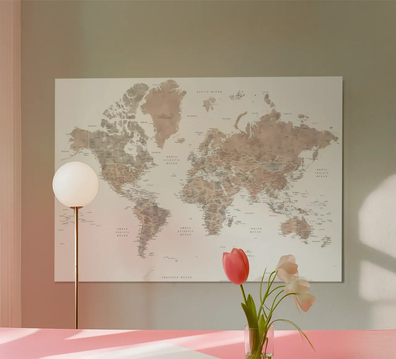 Mappa del mondo neutrale Abey poster da Aiden Garcia